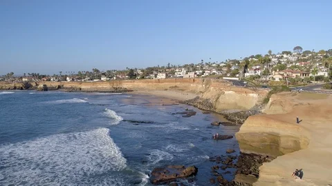 Drone Sunset Cliffs San Diego California Video stock 103776449