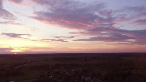 Drone sunset Video stock 155784331
