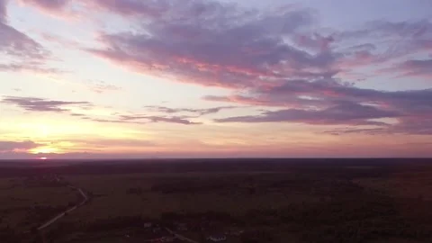 Drone sunset Stock Footage 155784341