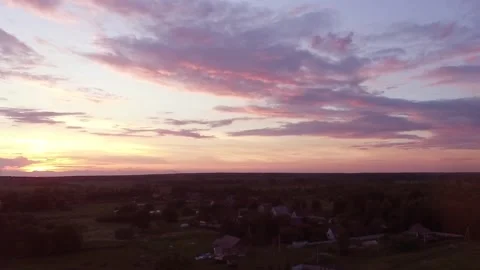 Drone sunset Stock Footage 155784342