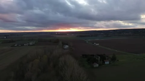 Drone sunset Stock Footage 167905463