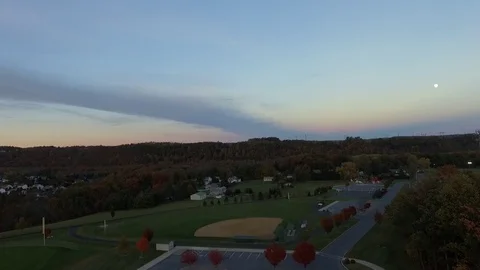 Drone Sunset Lake 库存影片 74037994