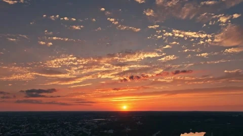 Drone Sunset Over Urban River Bridge in Philadelphia Schuylkill Boathouse Row Stock Footage 281676236