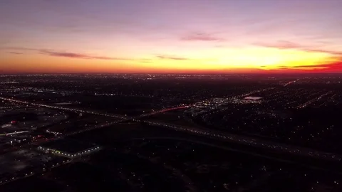 Drone Sunset Pan Video stock 83603884