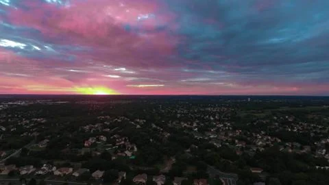 Drone sunset Stock Photos