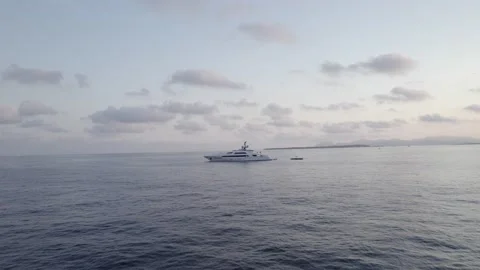 Drone sunset scene at Cap d'Antibes Video stock 201484661