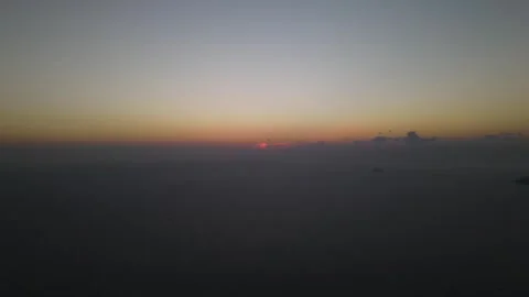 Drone sunset timelapse over sea in Greece Stock Footage 331710096
