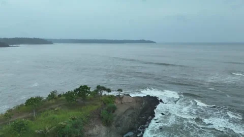 Drone sunset video on the beach Stock Footage 285129629