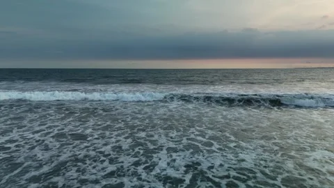 Drone sunset video on the beach Stock Footage 285131298