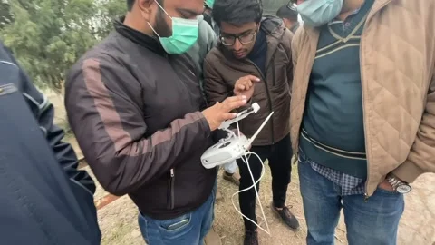 Drone surveying Stock Footage 193035401