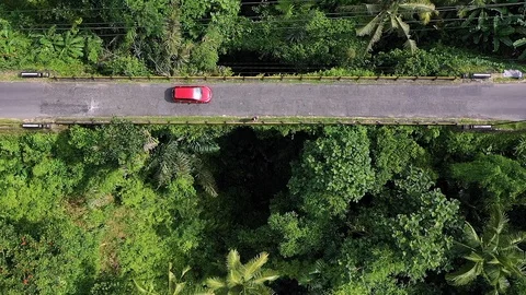 Drone takeoff from the bottom of the gorge Stock Footage 106339255