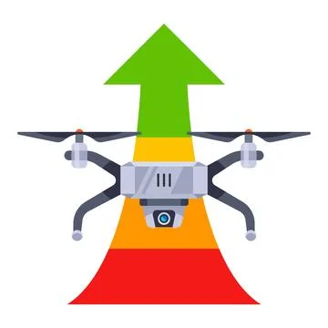 Drone takeoff icon. Simple drone takeoff icon. Stock Illustration