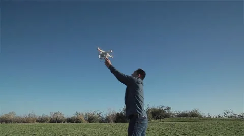 Drone Takeoff From Pilot Stock Footage 60658077