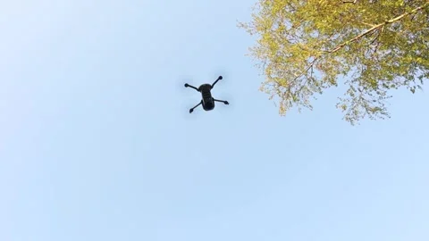 Drone takes off into the sky Video stock 266803313