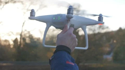 Drone is taking off from the hand Stock Footage 87798601