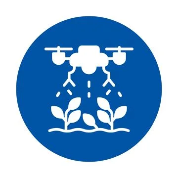 Drone Technology for Agriculture and Precision Farming in Modern Cultivation Stock Illustration