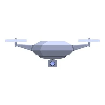 Drone technology application icon, cartoon style Stock Illustration
