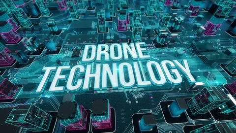 Drone technology with digital technology concept Video stock 103288711