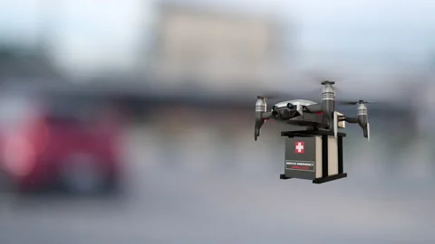 Drone technology engineering device industry Stock Footage 162291924
