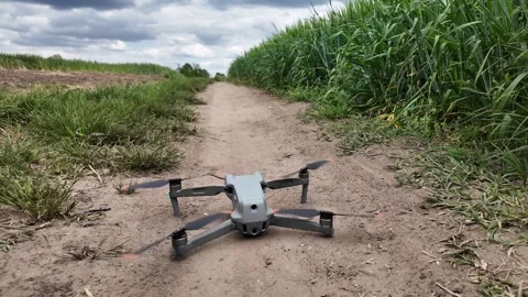 Drone Technology Enhancing Rural Agriculture Landscape Stock Footage 274903890