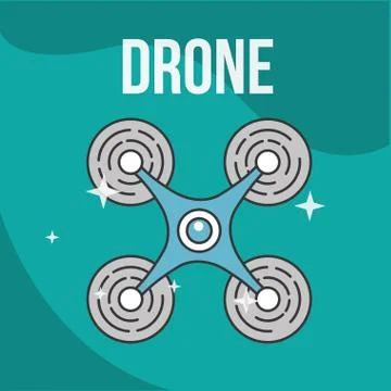 Drone technology futuristic Stock Illustration