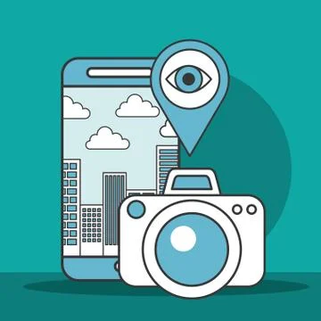 Drone technology futuristic 스톡 일러스트