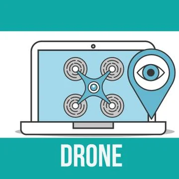 Drone technology futuristic Stock Illustration