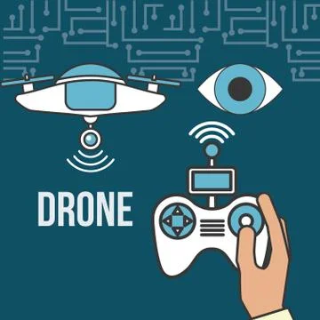 Drone technology futuristic Stock Illustration