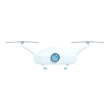 Drone technology hover icon, cartoon style Stock Illustration