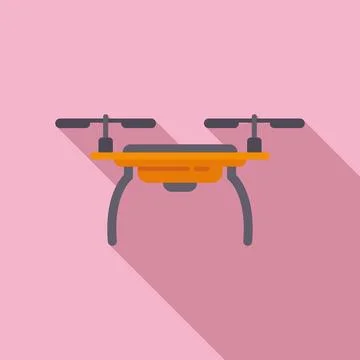Drone technology icon flat vector. Ai camera Stockillustratie