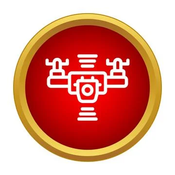 Drone technology icon representing aerial surveillance and delivery 스톡 일러스트