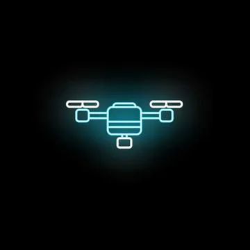 Drone technology icon showing future aerial innovation Stock Illustration