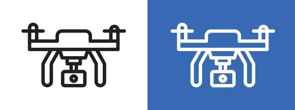 Drone Technology logo sign set vector outline Stock Illustration