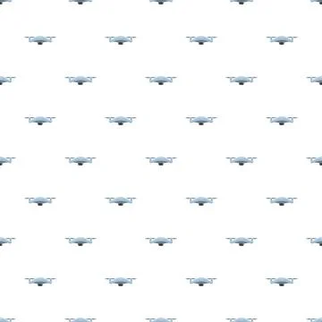 Drone technology pattern creating seamless flying background Illustrazione stock