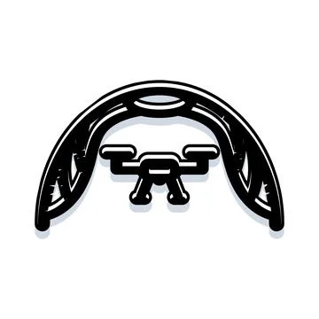 Drone technology safe hangar storage icon Stock Illustration