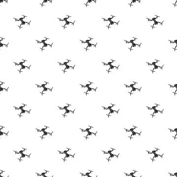 Drone technology seamless pattern with flying quadcopters 스톡 일러스트