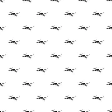 Drone technology seamless pattern for modern surveillance background 스톡 일러스트