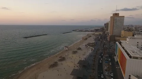 Drone of Tel Aviv Stock Footage 120334269