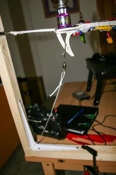 A drone test set designed for testing the electronics of medium size drones. Foto stock