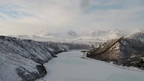 Drone through Mountain Valley Video stock 294859625