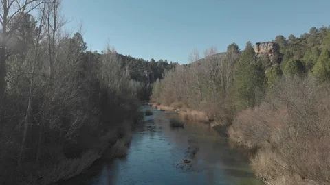 Drone Tilt Down Small River Vídeos de archivo 103378847