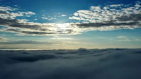 Drone Time lapse between fog and clouds Stock-Footage 232617372