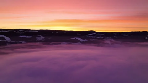 Drone timelapse above the clouds Stock Footage 264927642