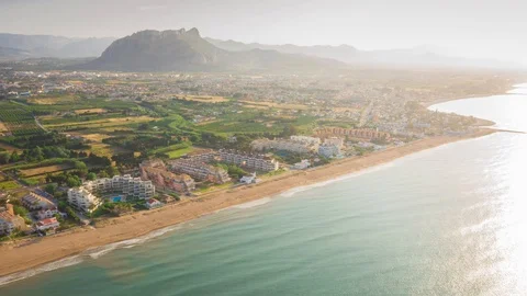 Drone timelapse at the beach, Spain Vídeos de archivo 111834473