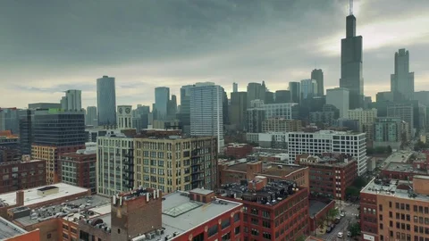 Drone timelapse of downtown Chicago Stock Footage 108796295