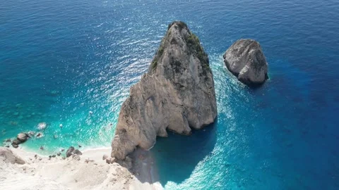 Drone Timelapse of Mizithres Cliffs, Zakynthos Greece Stock Footage 222341903