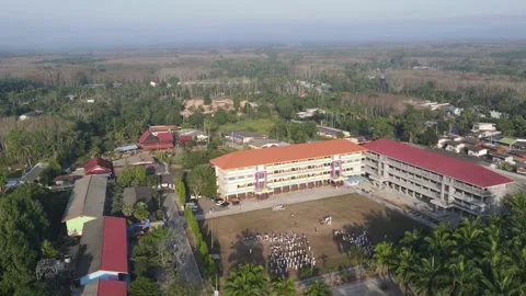 Drone timelapse  - over a road and build , clouds moving fast Stock Footage 192567767