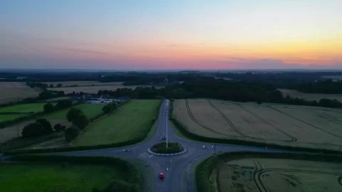 Drone Timelapse Roundabout Stock Footage 246408533