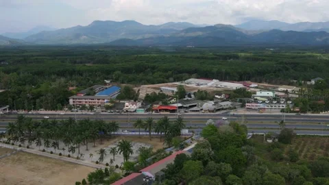 Drone timelapse shot about a road Stock Footage 192575543