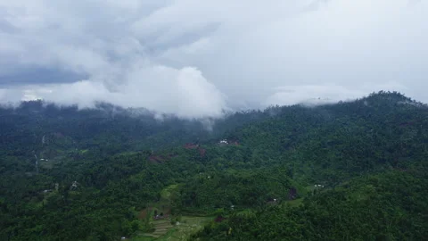 Drone timeleps cloudy weather in the mountains in the Philippines Video stock 271630500